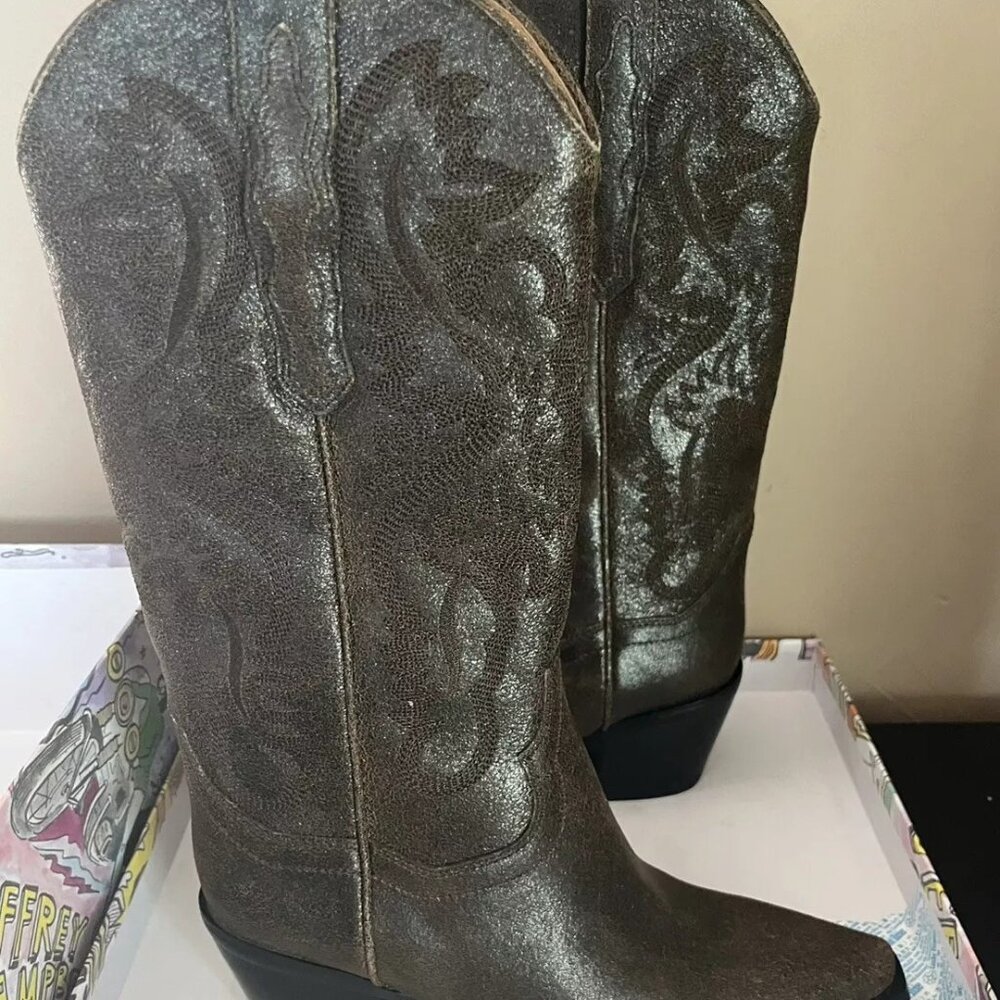 Jeffery Campbell Free People Dagget Chocolate Tan Distressed Boots Sz 6 - Picture 4 of 11